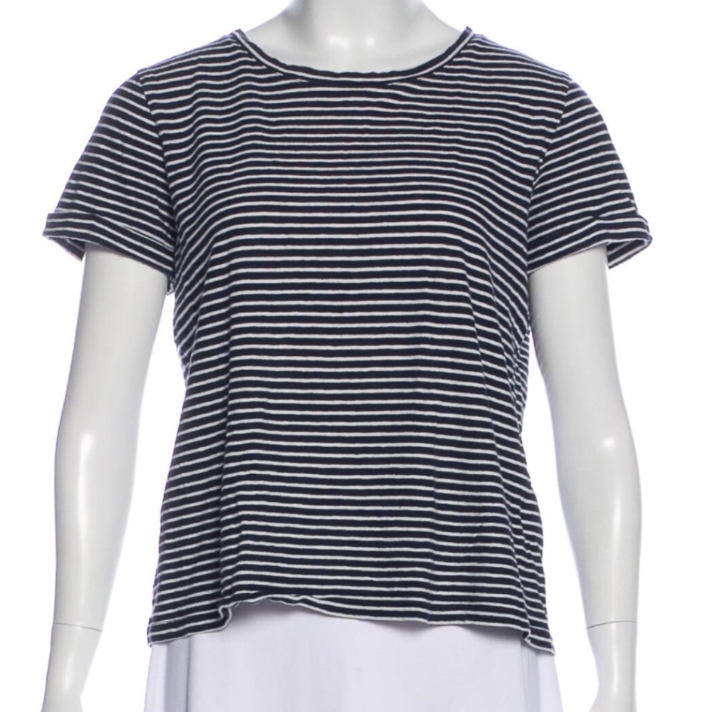 A.P.C. Striped Crew Neck T-Shirt in Medium